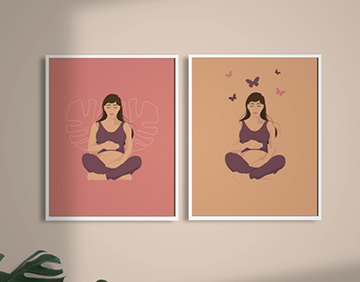 Pregnancy yoga studio poster