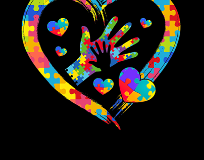 Autism Awareness Love Heart Puzzle Piece Valentines