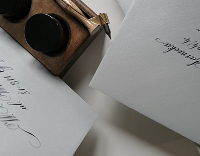 Copperplate calligraphy - stationery