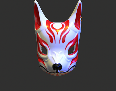 kitsune mask 3d