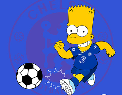 Chelsea | Bart Simpson Playing Football