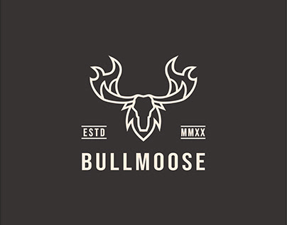 Clean and Sophisticated Bullmoose Head logo