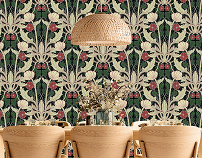 Floral pattern in the William Morris style