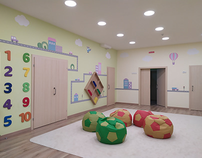 Wall painting for the kindergarten "Baby Land".