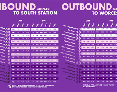 MBTA Commuter Rail Schedule (Worcester/Framingham Line)