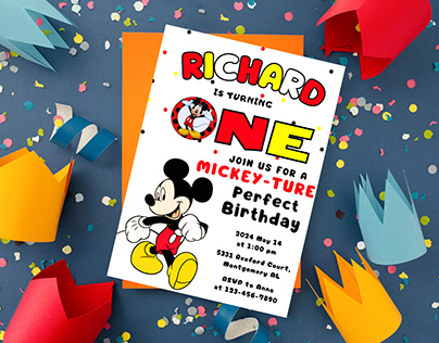 Mickey Mouse Birthday Invitation Design