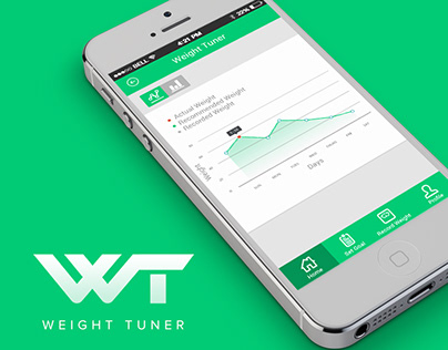 Weight Tuner Mobile App design