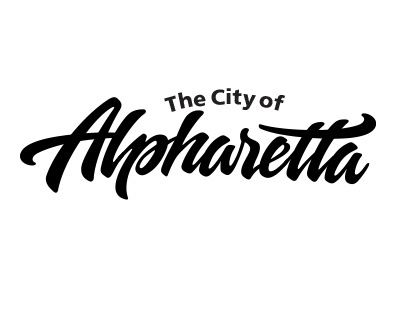 Hand lettering logo exploration for Alpharetta, Georgia