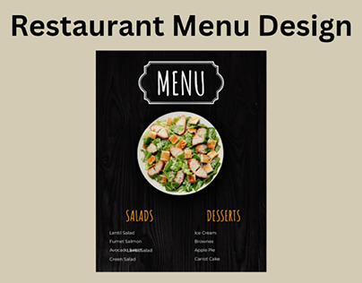 Restuarant menu design