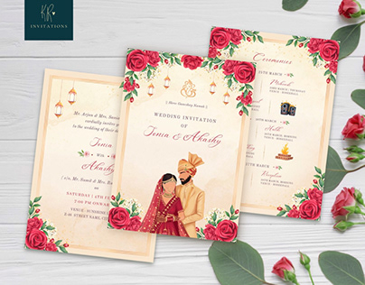 Indian wedding Invitation card