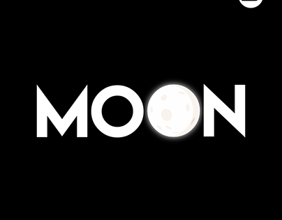 Moon - Simple Typographical / Minimalist logo