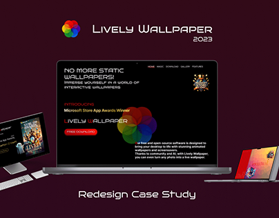 Project thumbnail - Lively Wallpaper Site Redesign