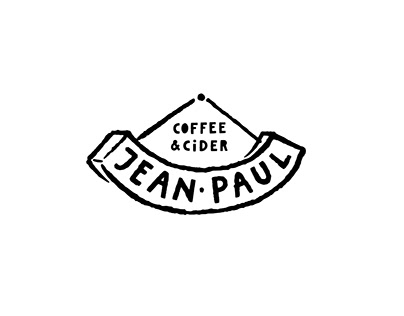 JEAN PAUL Coffee & Cider Cafe - Hand-Drawn Logo Design
