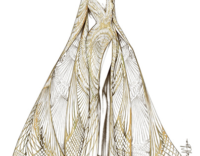 Golden Dress from Michael Cinco Collection 2022