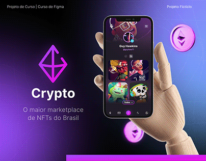 CRYPTO (UI Design App | Figma ) - Projeto de curso