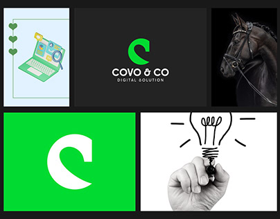 COVO & CO Tech Agency, Minimalist C Letter Logo Design