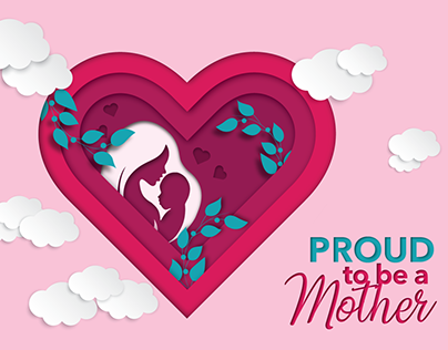 Proud to be a Mother - Paper cut illustration