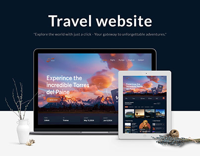 One page web design | Travel website