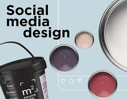 Визуальная концепция для соцсетей бренда красок М2