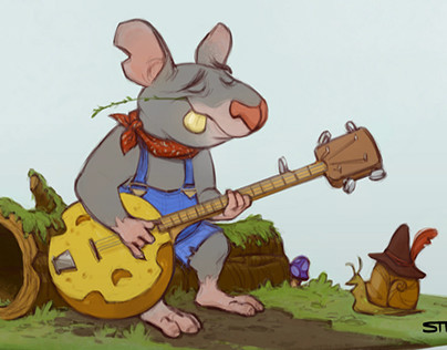 Rat with Banjo