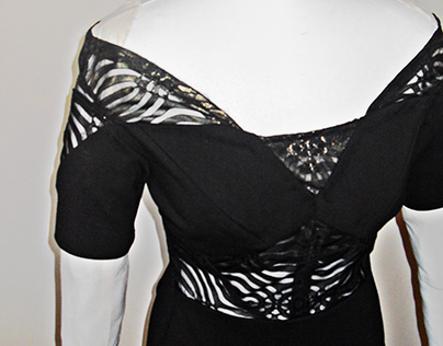 Gold lace dress - dressmaking project