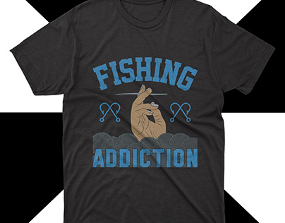 Fishing addiction t shirt design