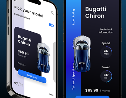 Bugatti Chiron App Design