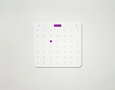 A simple calendar design