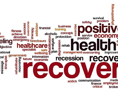 Addiction recovery tag cloud