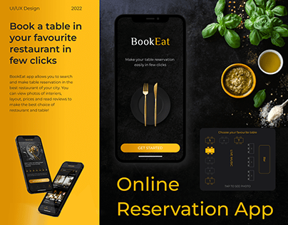 Restaurant Reservation App / UX/UI design