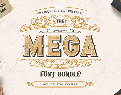 The Mega Font Bundle - Great Deal