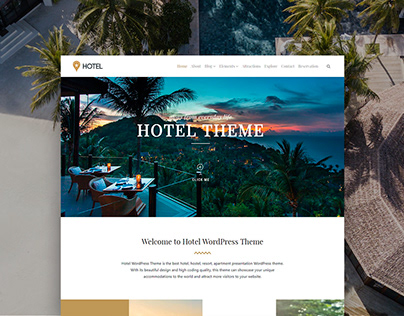 Hotel WordPress Theme - Responsive Website Builder