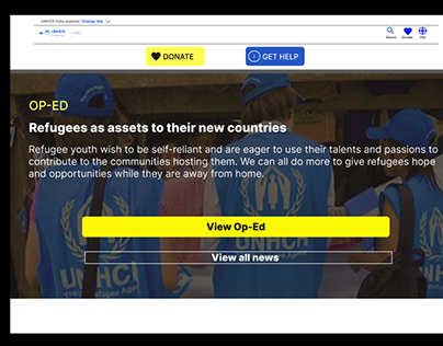 UNHCR WEBSIT PROTOTYPES