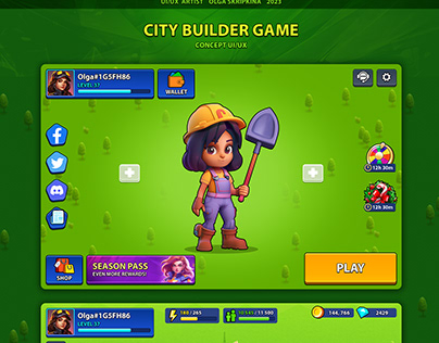 Concept UI/UX city builder Game