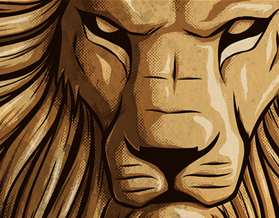 Lion Head Illustration