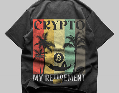 Crypto retirement t shirt design.