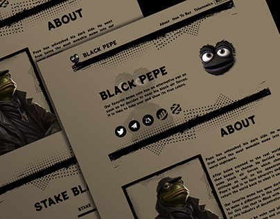 Black Pepe Landing Page Ui Design