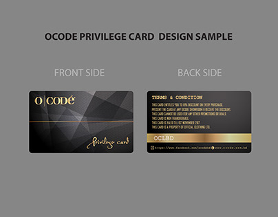 OCODE PRIVILEGE CARD 2017