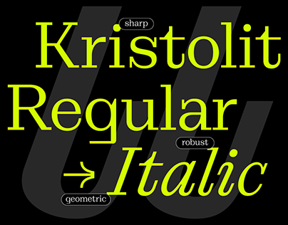 Kristolit Regular | Italic Typeface