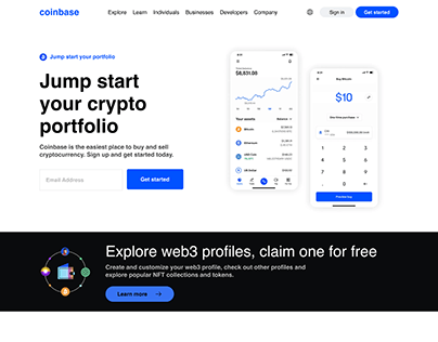 Landing Page Redesign of Coinbase