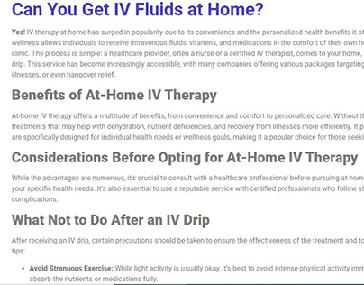 can you get IV fluids at home