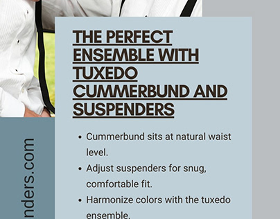 The Perfect Pairing of Tuxedo Cummerbund and Suspenders