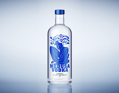 Packaging of Vodka Medusa