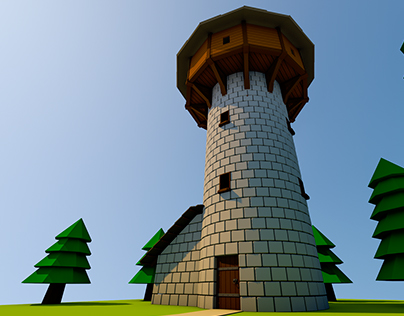 Torre Medieval Modelagem 3D