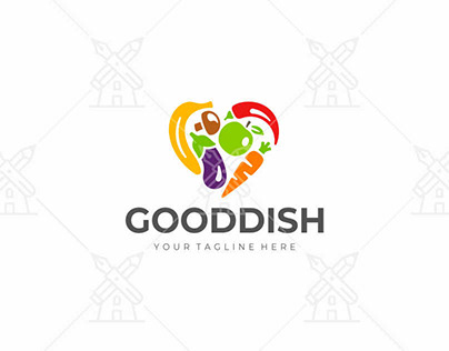 Helathy food logo design