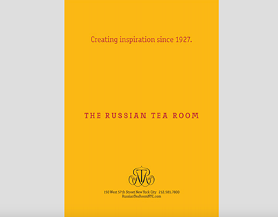Print Ad: The Russian Tea Room (NYC)