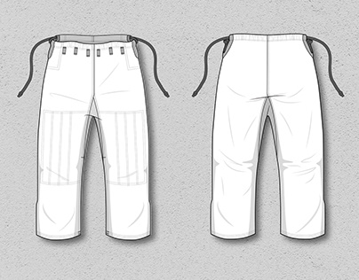 Technical fashion sketch design - Jiu Jitsu GI