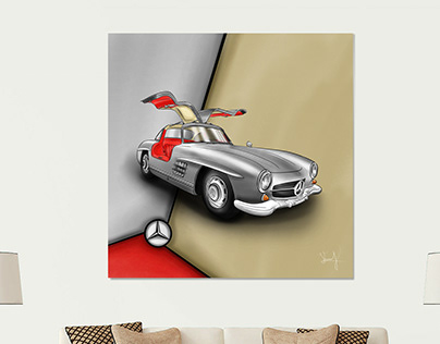 Mercedes Benz 300 SL | Decorative Canvas