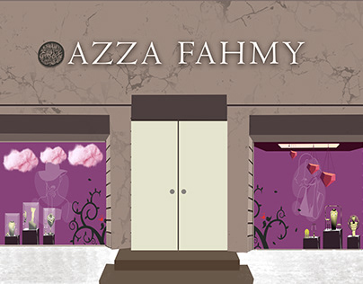 Making shop windows for Azza Fahmy with four ideas