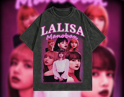 lalisa manoban bootleg 90s vintage t shirt design